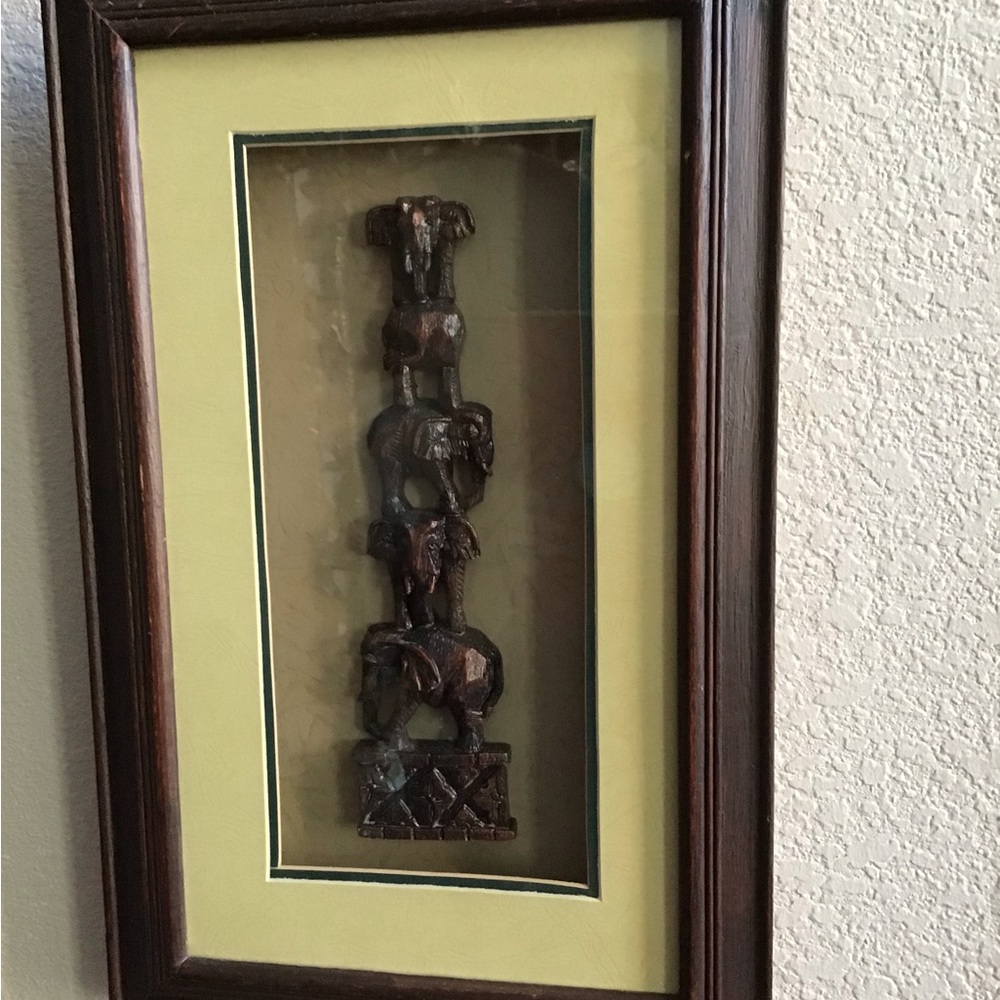 Elephant Relief Framed Picture